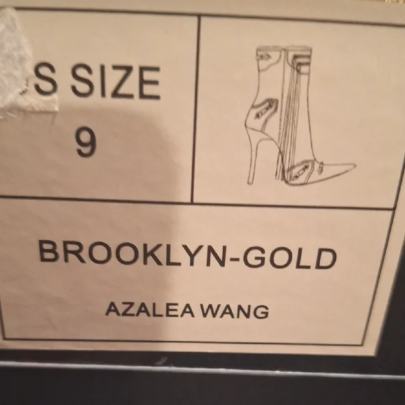 Azalea Wang Metallic Gold Ankle Boots - Picture 10 of 10